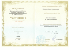 Сертификат Шевченко Ирина Александровна